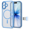 Capa Tech-Protect MagPeak MagSafe CC para Apple iPhone 17, Matte Mist Blue