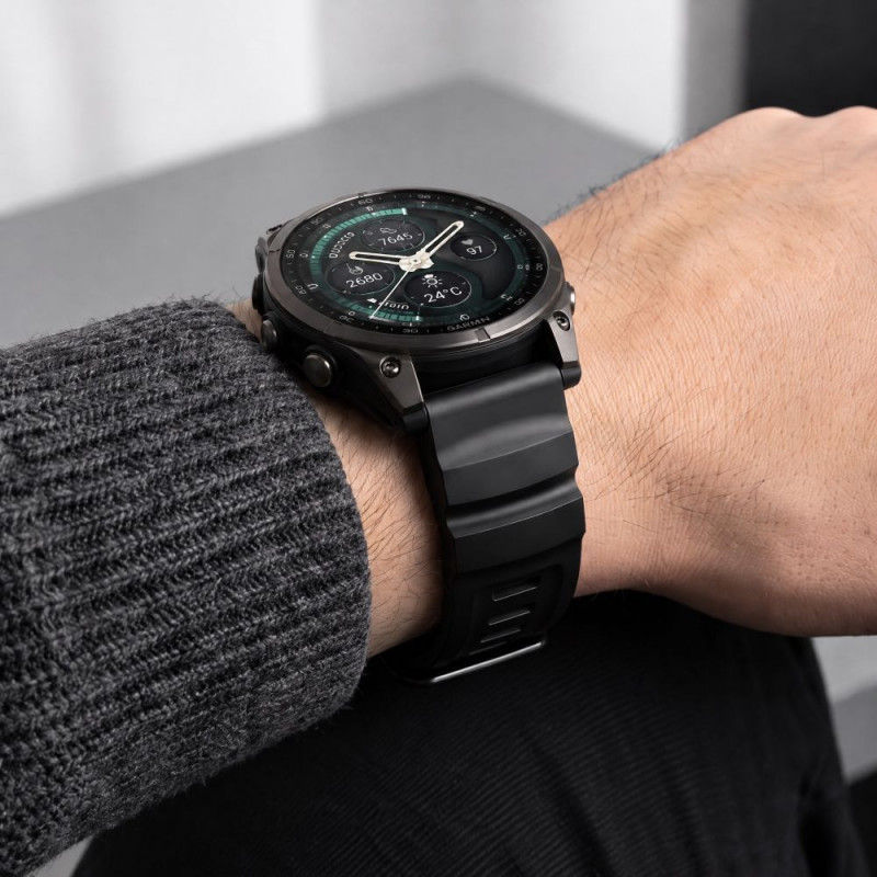 Pulseira para relógio Tech-Protect Motion Garmin Fenix 5X / 5X Plus / 6X / 6X Pro / 7X / 8 / 8 Pro / 9 / 9 Pro (51 mm), preta