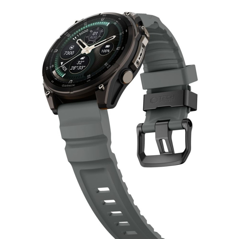 Pulseira para relógio Tech-Protect Motion Garmin Fenix 5X / 5X Plus / 6X / 6X Pro / 7X / 8 / 8 Pro / 9 / 9 Pro (51 mm), Storm Grey