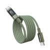 Cabo USB-C para USB-C Choetech XCC-1068 PD 60W com ecrã, 1,2 m, verde