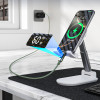 Cabo USB-C para USB-C Choetech XCC-1068 PD 60W com ecrã, 1,2 m, verde