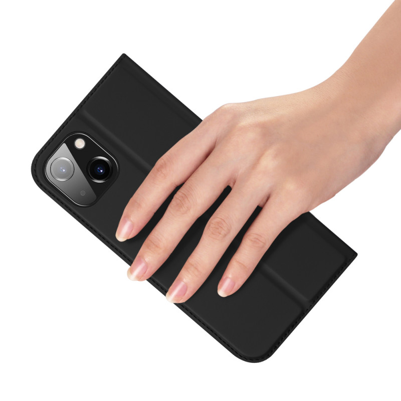 Capa flip com carteira Dux Ducis Skin Pro para Apple iPhone 15 Plus, preta