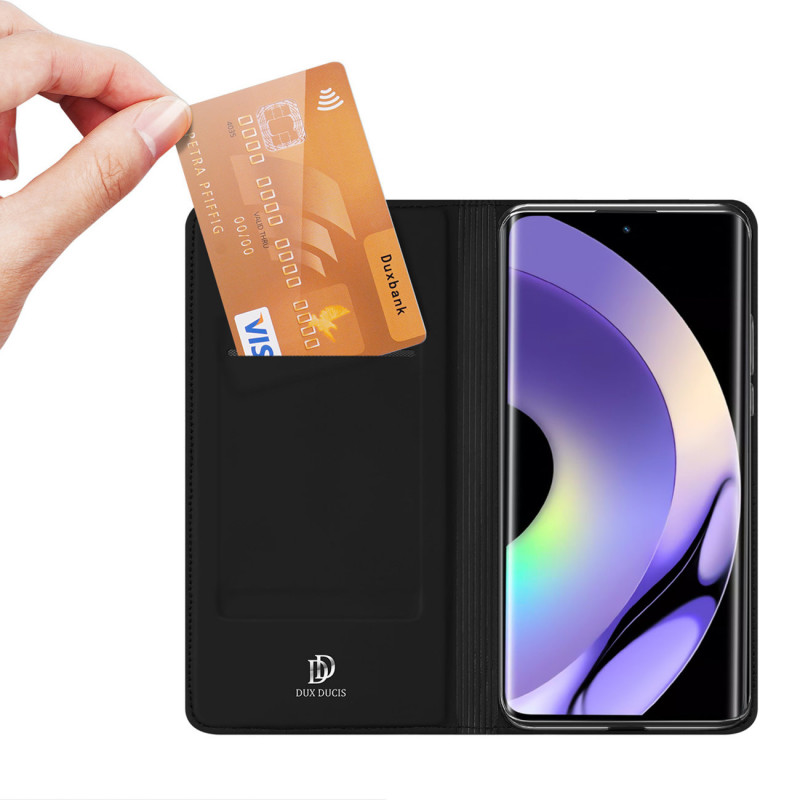 Capa flip Dux Ducis Skin Pro para Realme 10 Pro, preta