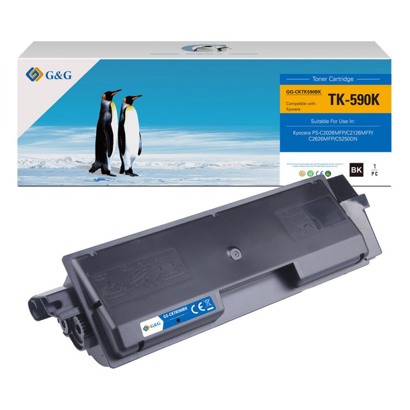 Toner compatível G&G para Kyocera TK590K / 1T02KV0NL0 (14432)