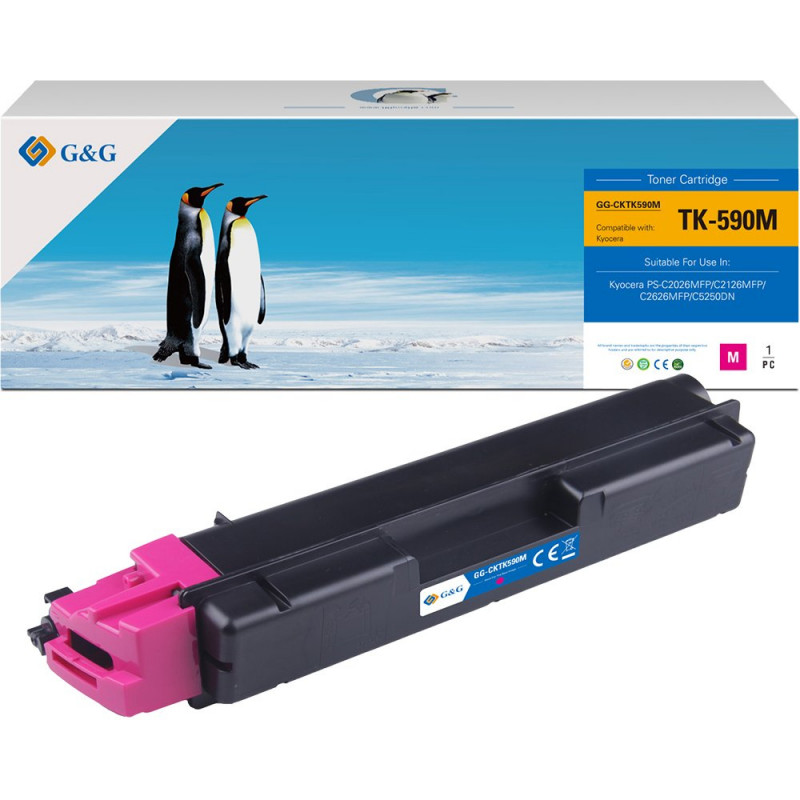 Toner compatível G&G para Kyocera TK590M / 1T02KVBNL0 (14434)