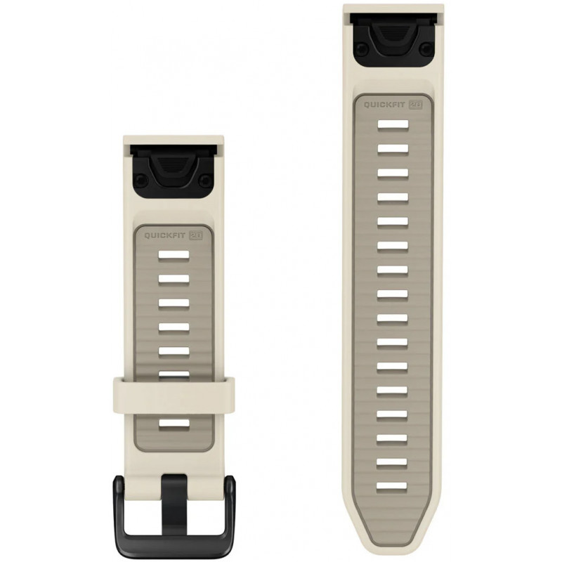 Pulseira Garmin QuickFit 20 mm, silicone, Cream / French Gray (010-14506-04)