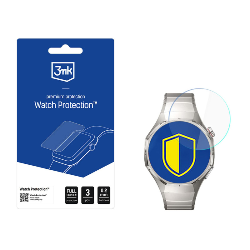 Película de vidro híbrido 3MK FlexibleGlass Watch para Huawei Watch GT 6 Pro 46 mm