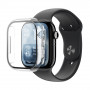 Protetor de ecrã em vidro AmazingThing Radix FullGuard com capa para Apple Watch Series 11 46 mm, transparente
