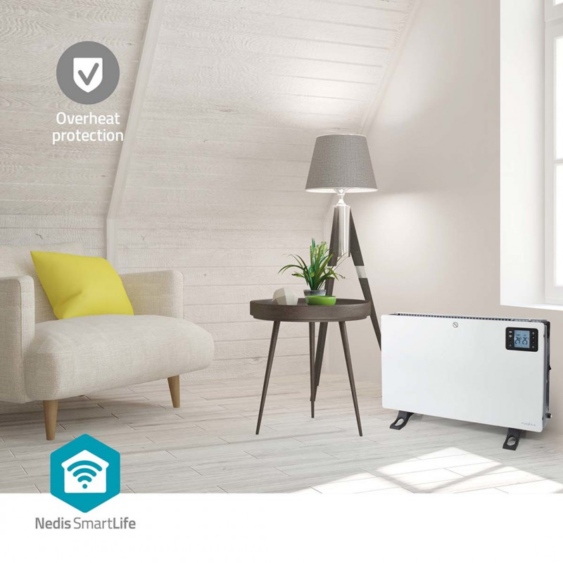 Nedis SmartLife HTCO50WTW Aquecedor elétrico, 2000 W, branco