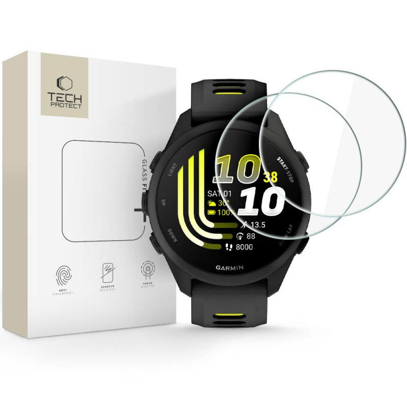 Tech-Protect Glass Fit+ Vidro Temperado para Garmin Forerunner 70 / 170, Transparente (2 un.)