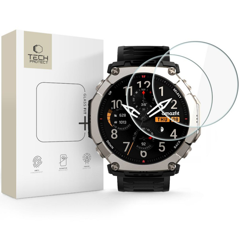 Tech-Protect Glass Fit+ Vidro Temperado para Amazfit T-Rex Ultra 2 (2 un.), Transparente