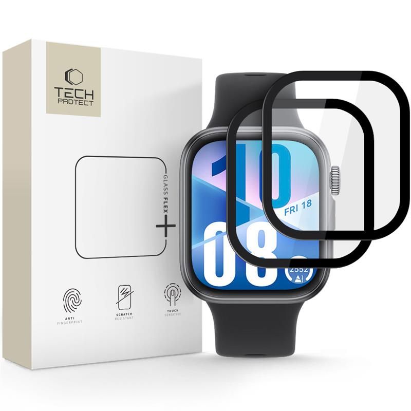 Tech-Protect Glass Flex+ THP4226 Vidro Híbrido para Huawei Watch Fit 3 / 4 (2 un.), Preto