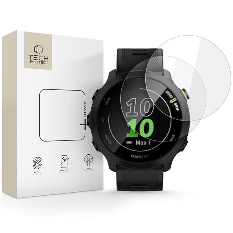 Tech-Protect Glass Fit+ Vidro Temperado para Garmin Forerunner 55 (2 un.), Transparente