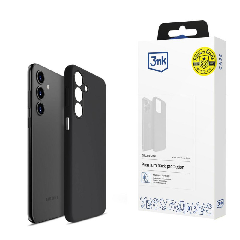 Capa de silicone 3MK para Samsung Galaxy A15 5G, preta