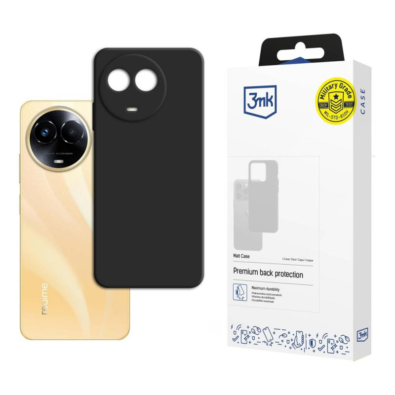 Capa 3MK Matt para Realme 11 5G, preta