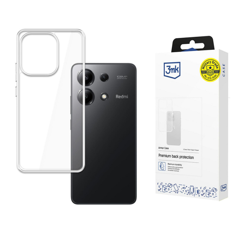 Capa 3MK Armor para Xiaomi Redmi Note 13 4G, transparente