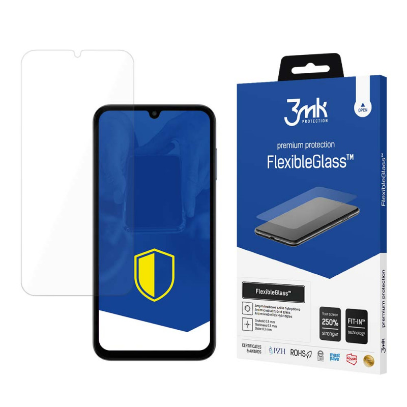 Protetor de ecrã em vidro híbrido 3MK FlexibleGlass 156180-0 para Samsung Galaxy M15 5G