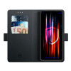 Capa com carteira 3MK Wallet Case para Oppo Reno 10 Pro 5G, preta