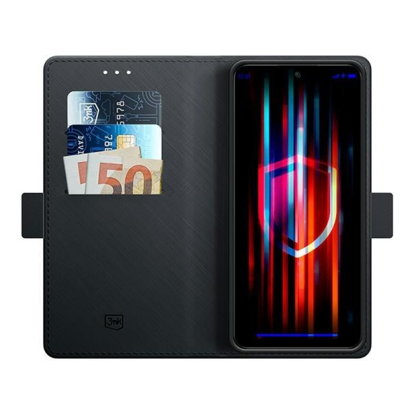 Capa carteira 3MK Wallet Case para Realme C67 5G, preta