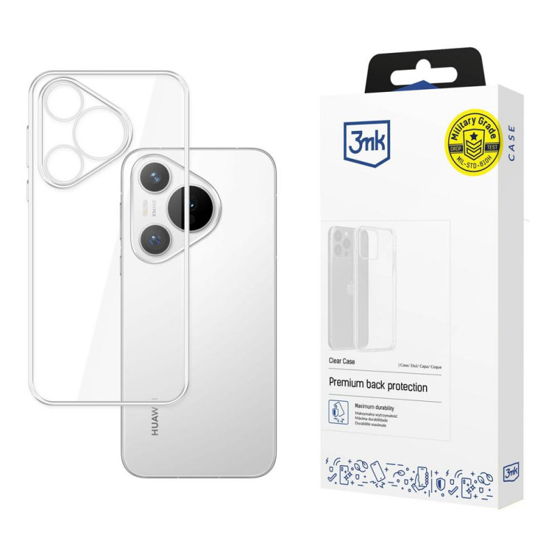 Capa 3MK Clear Case para Huawei Pura 70, transparente