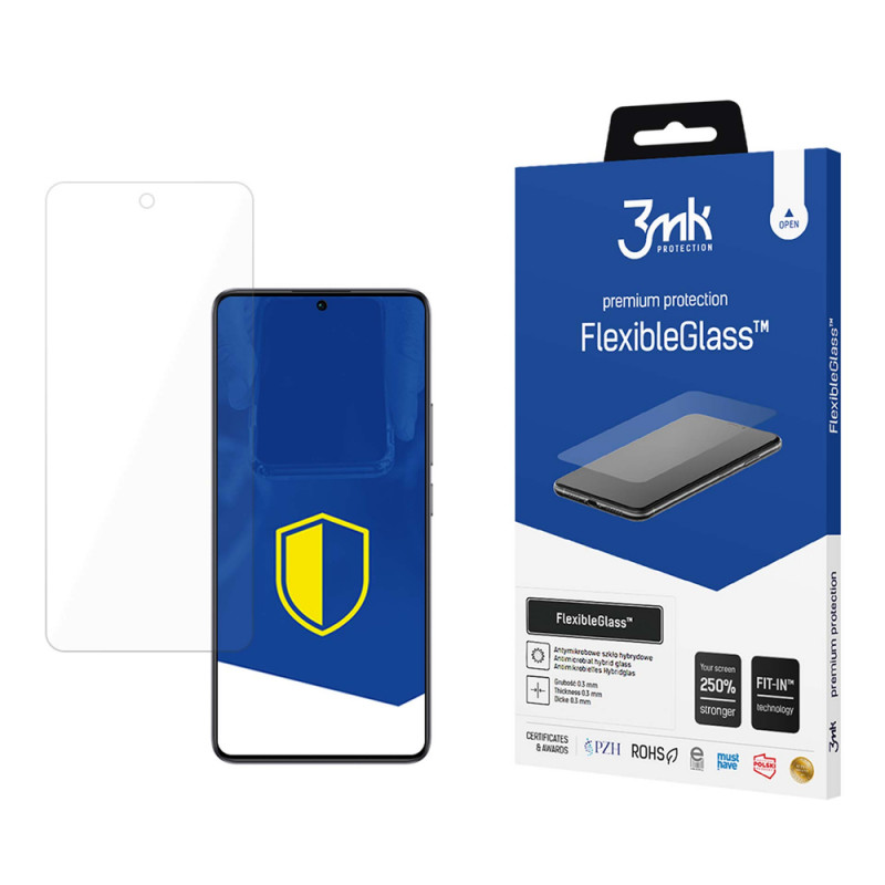 Protetor de ecrã em vidro híbrido 3MK FlexibleGlass 3MK6033 para Poco F6 Pro