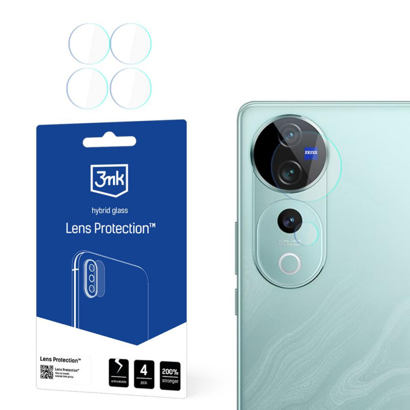 Protetor de lente de câmara 3MK Lens Protect para Vivo V40 (4 unid.)