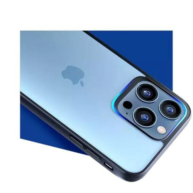 Capa 3mk Satin Armor Case+ para Apple iPhone 16 Plus, Transparente com Moldura Preta