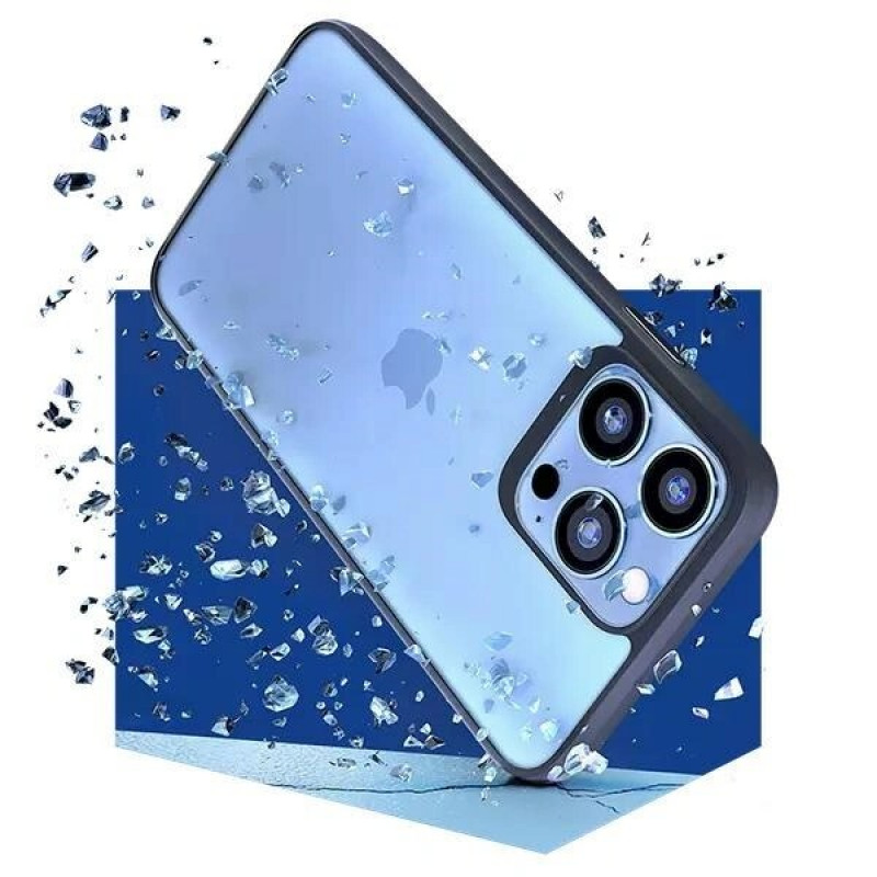 Capa 3mk Satin Armor Case+ para Apple iPhone 16 Plus, Transparente com Moldura Preta