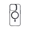3mk Satin Armor MagCase com MagSafe para Apple iPhone 16 Pro, Transparente com Moldura Preta