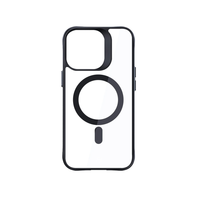 3mk Satin Armor MagCase com MagSafe para Apple iPhone 16 Pro, Transparente com Moldura Preta