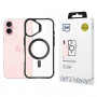 3mk Satin Armor MagCase com MagSafe para Apple iPhone 16 Plus (W-3SAMaCa-AiP16Plu-0), Transparente com Moldura Preta
