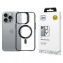 3mk Satin Armor MagCase com MagSafe para Apple iPhone 16 Pro Max (W-3SAMaCa-AiP16PM-0), Transparente com Moldura Preta