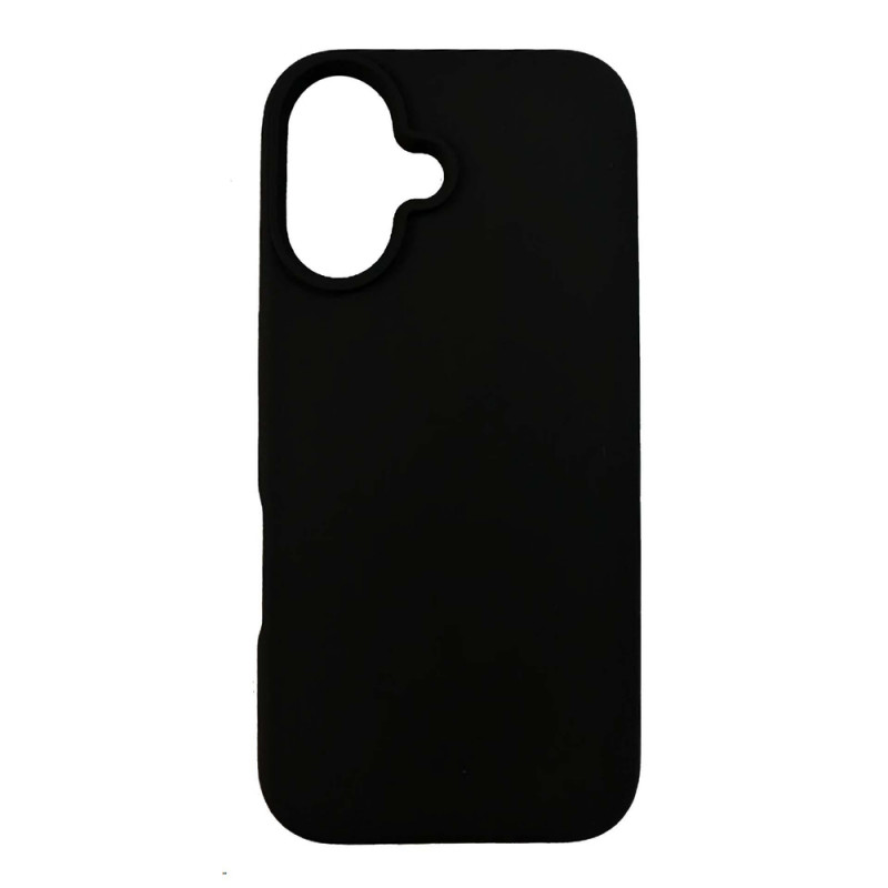 Capa de silicone 3mk para Apple iPhone 16 Plus, preta