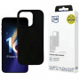 Capa de silicone 3mk para Apple iPhone 16 Pro Max, preta
