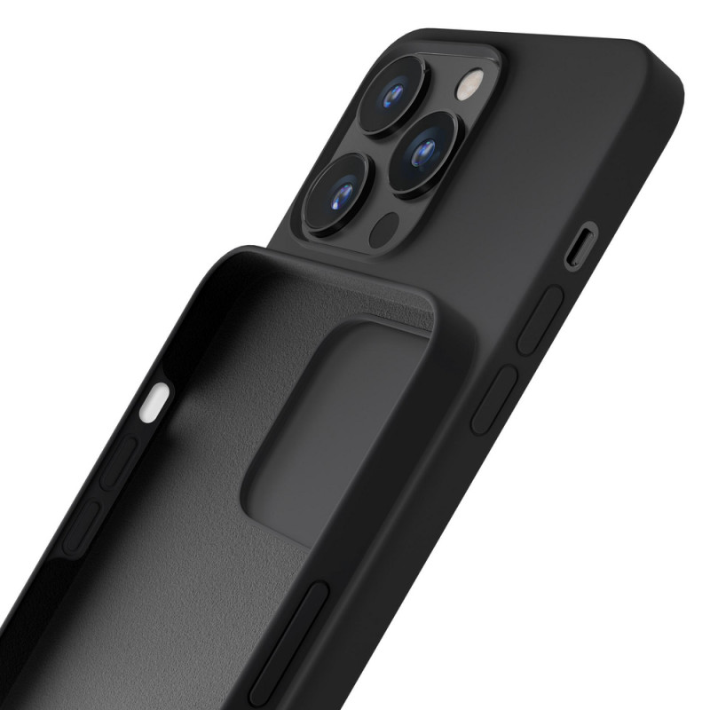 Capa de silicone 3mk para Apple iPhone 16 Pro Max, preta