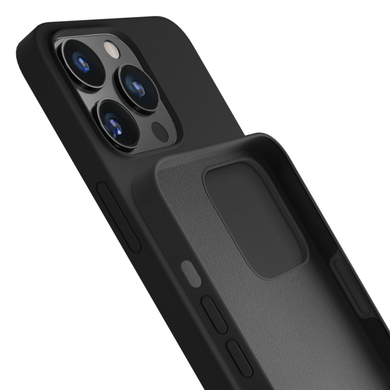 Capa de silicone 3mk para Apple iPhone 16 Pro Max, preta