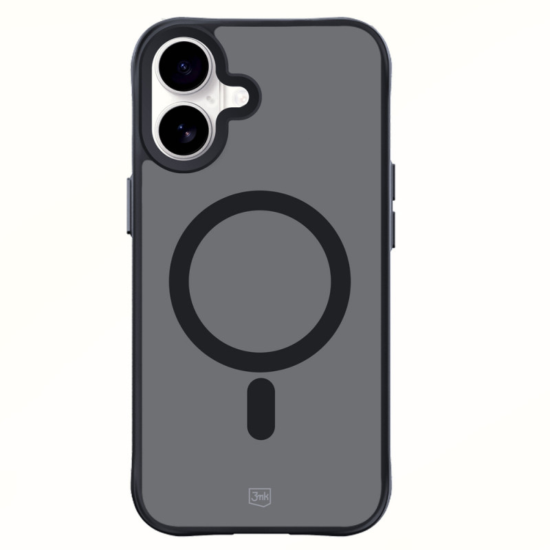 3mk Smoke MagCase com MagSafe para Apple iPhone 16 (W-3SmoMaCa-AiP16-0), semitransparente