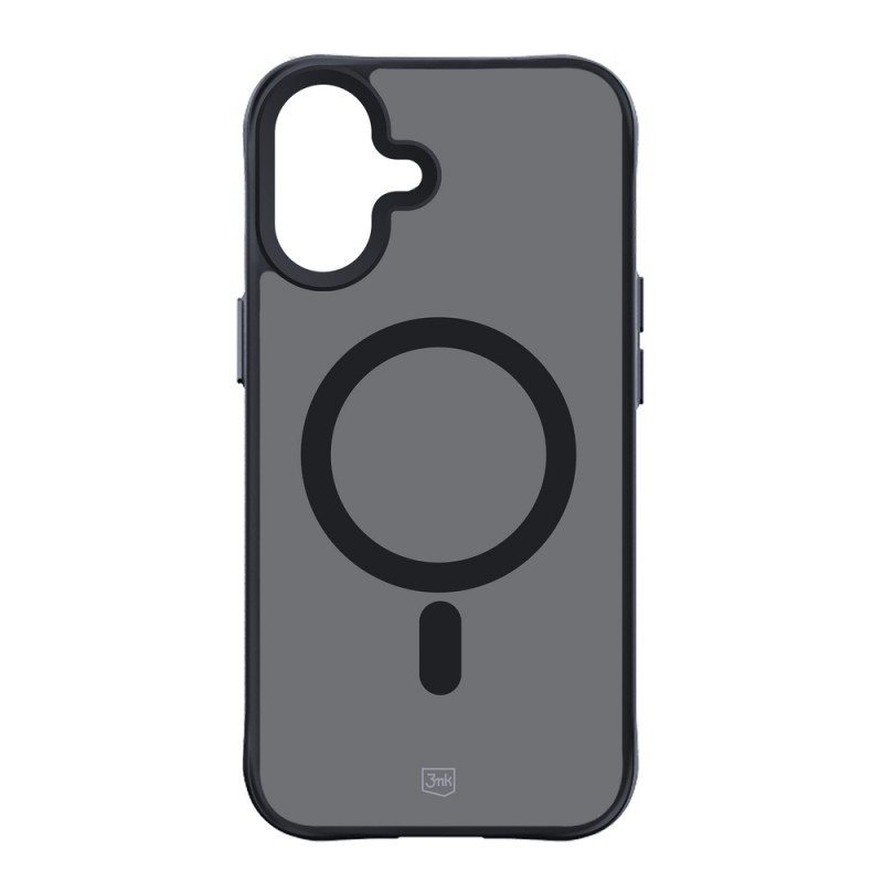 3mk Smoke MagCase com MagSafe para Apple iPhone 16 (W-3SmoMaCa-AiP16-0), semitransparente