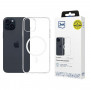 3mk Clear MagCase para Apple iPhone 15, Transparente