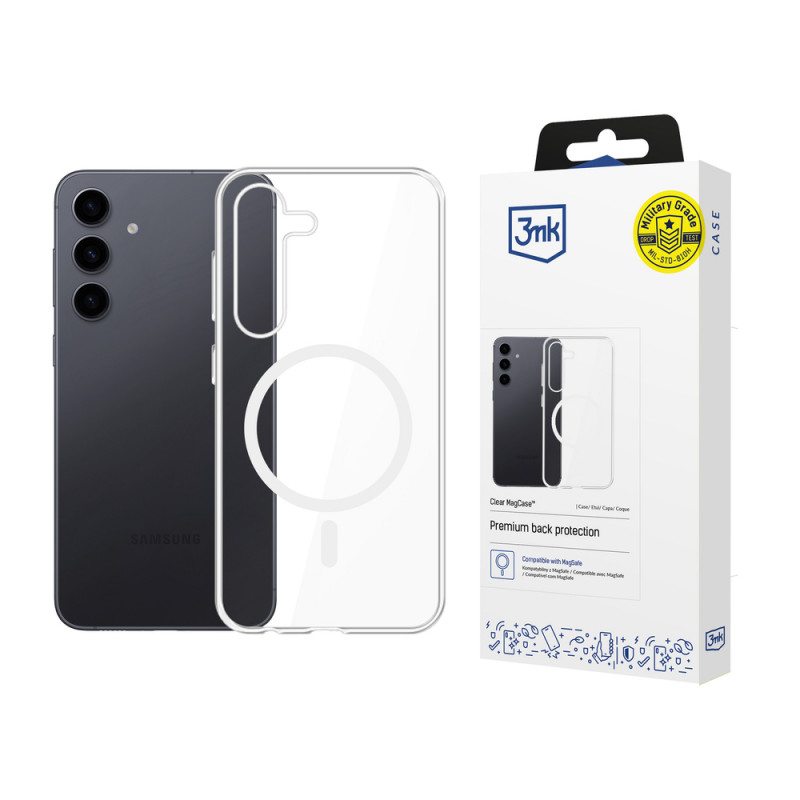 3mk Clear MagCase para Samsung Galaxy S24+, Transparente