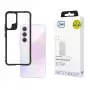 Capa 3MK Satin Armor Case+ W-3SArCaP-SaGa106-0 para Samsung Galaxy A35 5G, transparente com moldura preta
