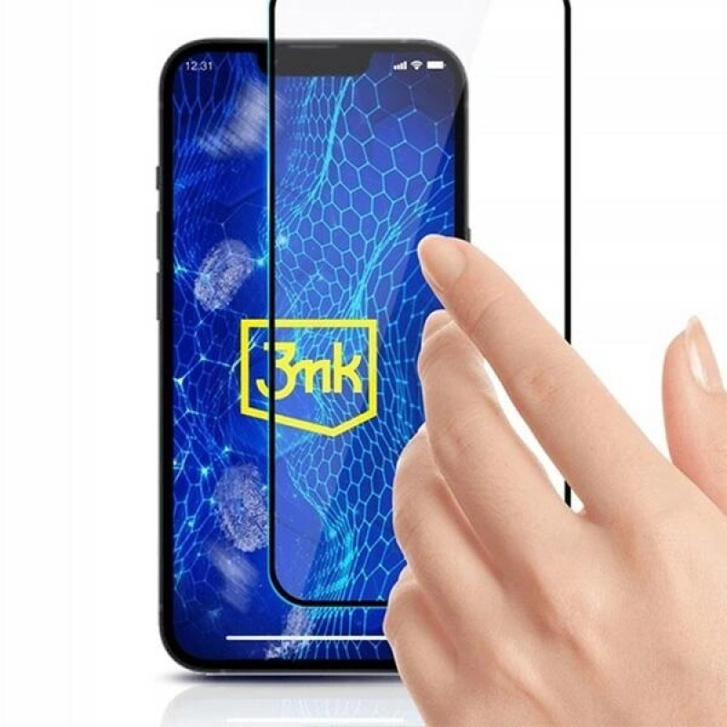Película de vidro temperado 3MK HardGlass Max Lite para Google Pixel 9 Pro XL, preto