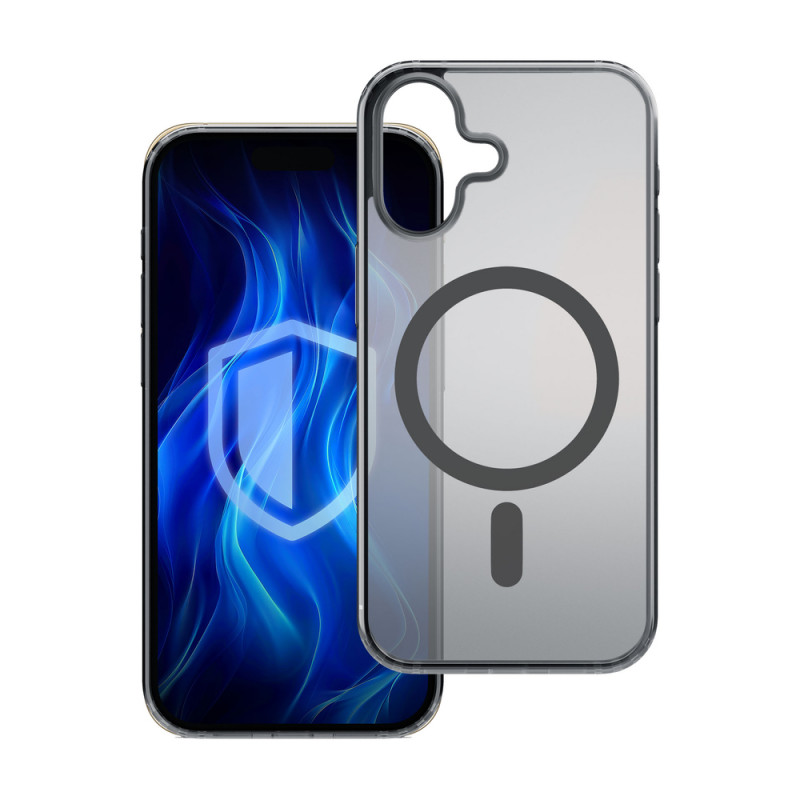 Capa 3MK Frosty MagCase para Apple iPhone 16, preta
