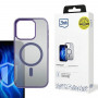 Capa para smartphone 3MK Frosty MagCase MagSafe para Apple iPhone 15 Pro Max, roxa