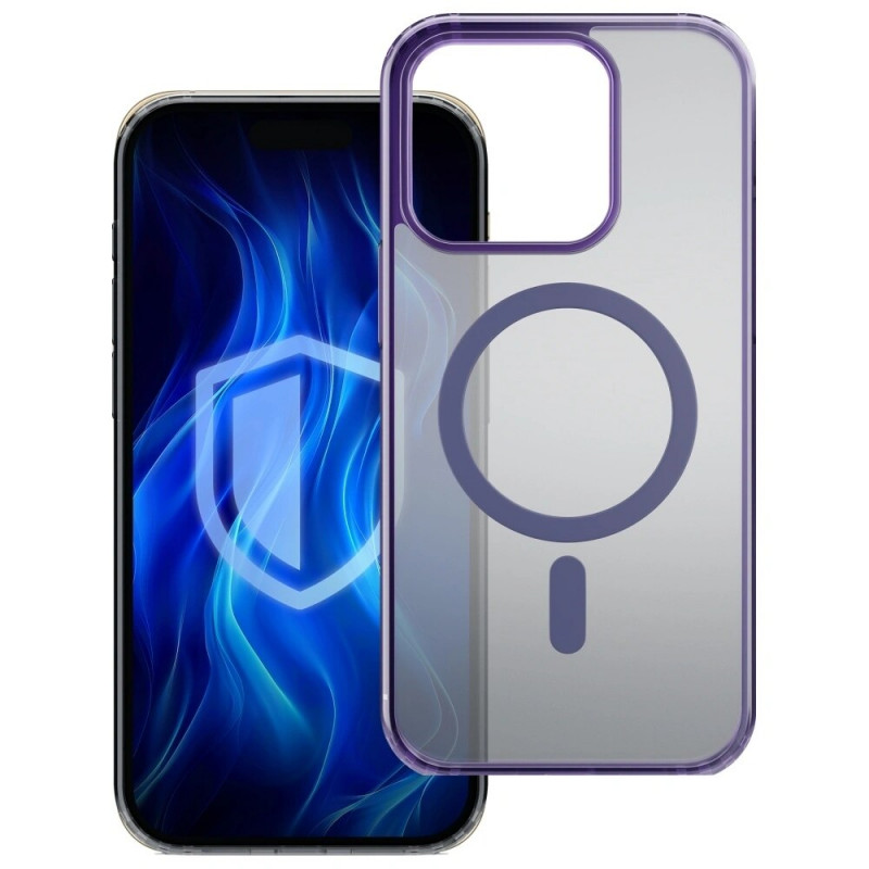 Capa para smartphone 3MK Frosty MagCase MagSafe para Apple iPhone 13 Pro, roxa