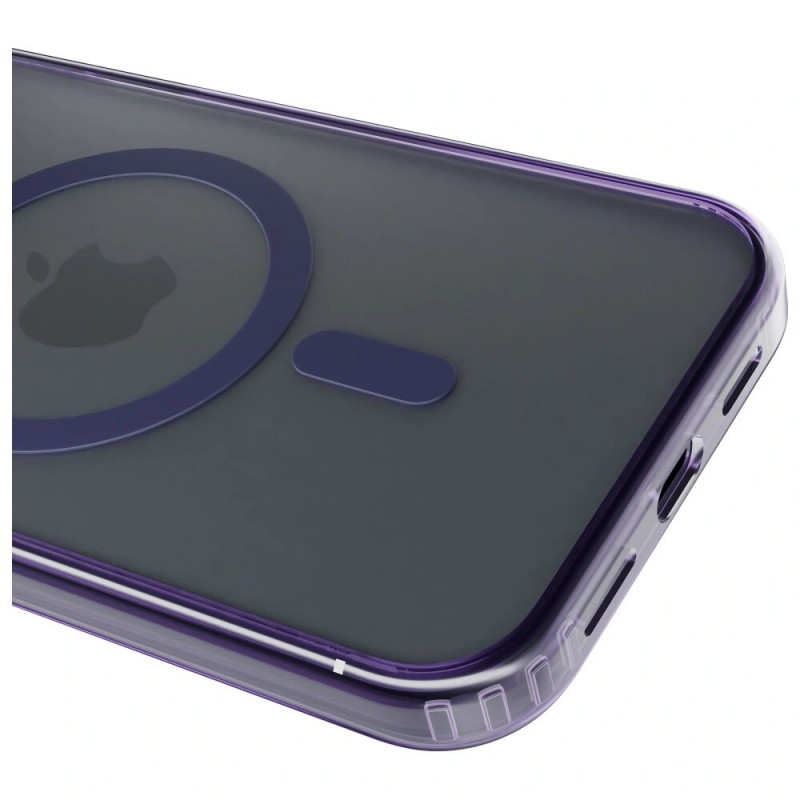 Capa para smartphone 3MK Frosty MagCase MagSafe para Apple iPhone 13 Pro, roxa
