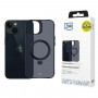 Capa 3MK Smoke Case Mag&Stand MagSafe para Apple iPhone 14 Plus, preta