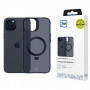 Capa 3MK Smoke Case Mag&Stand MagSafe para Apple iPhone 15 Plus com suporte, preta