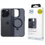 Capa 3MK Smoke Case Mag&Stand para Apple iPhone 16 Pro Max, policarbonato, preta