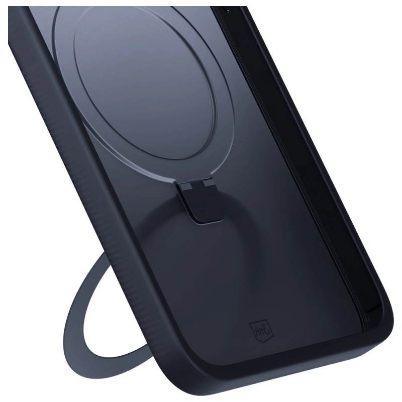Capa 3MK Smoke Case Mag&Stand para Apple iPhone 16 Pro Max, policarbonato, preta